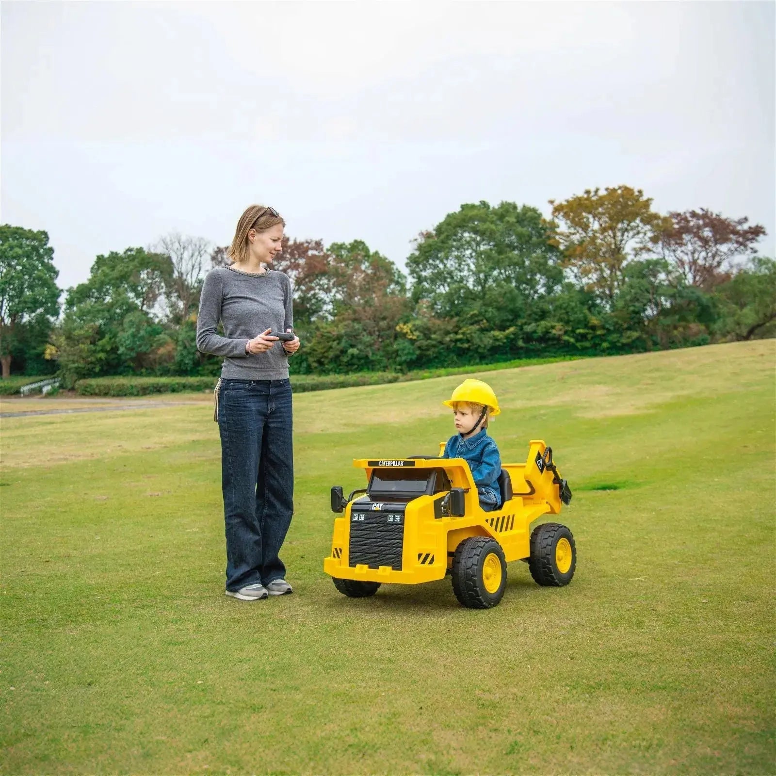 12V CAT Electric Dump Truck 1 Seater Ride-On  Freddo Toys