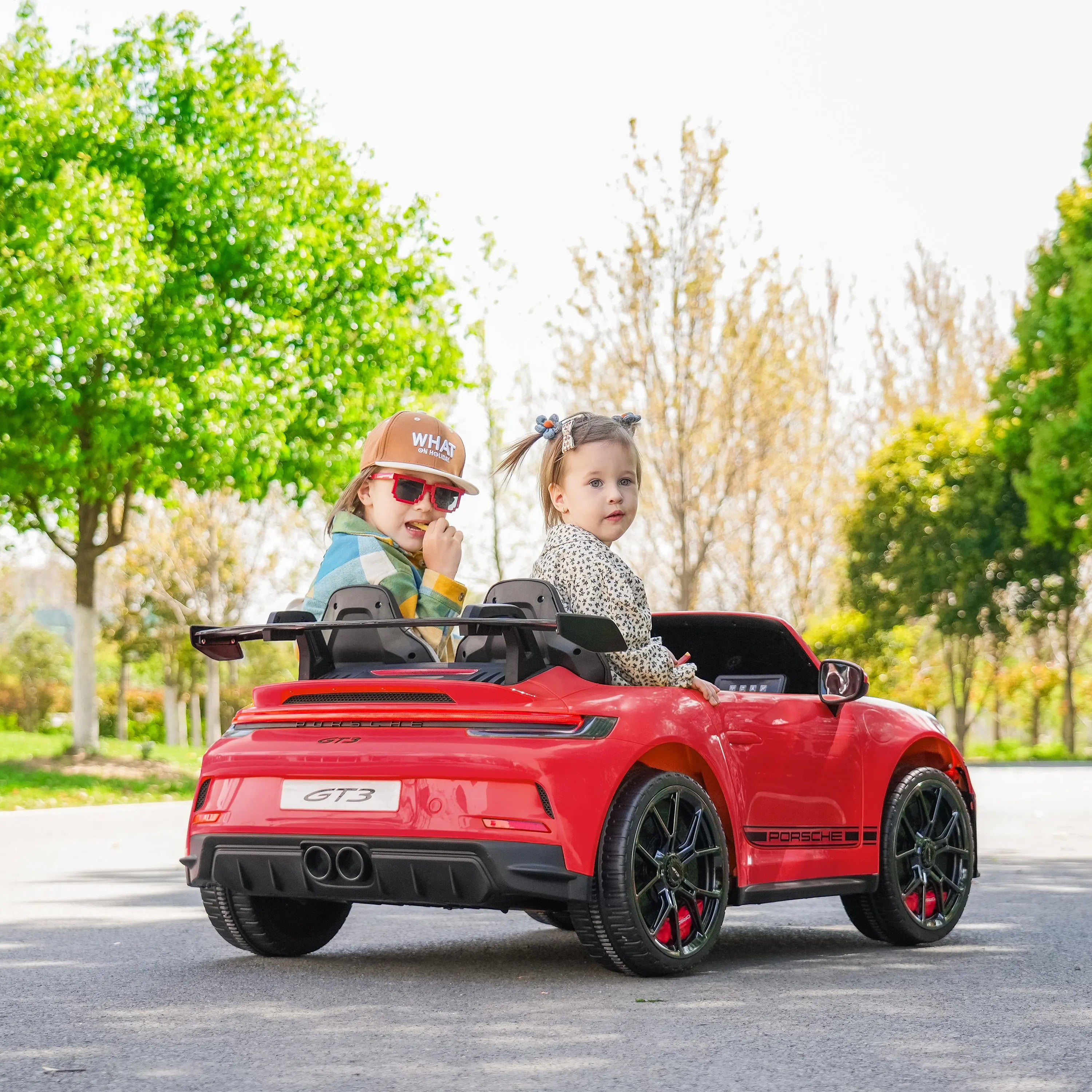 24V Porsche 911 GT3 2 Seater - NEW Silent Motor  Freddo Toys