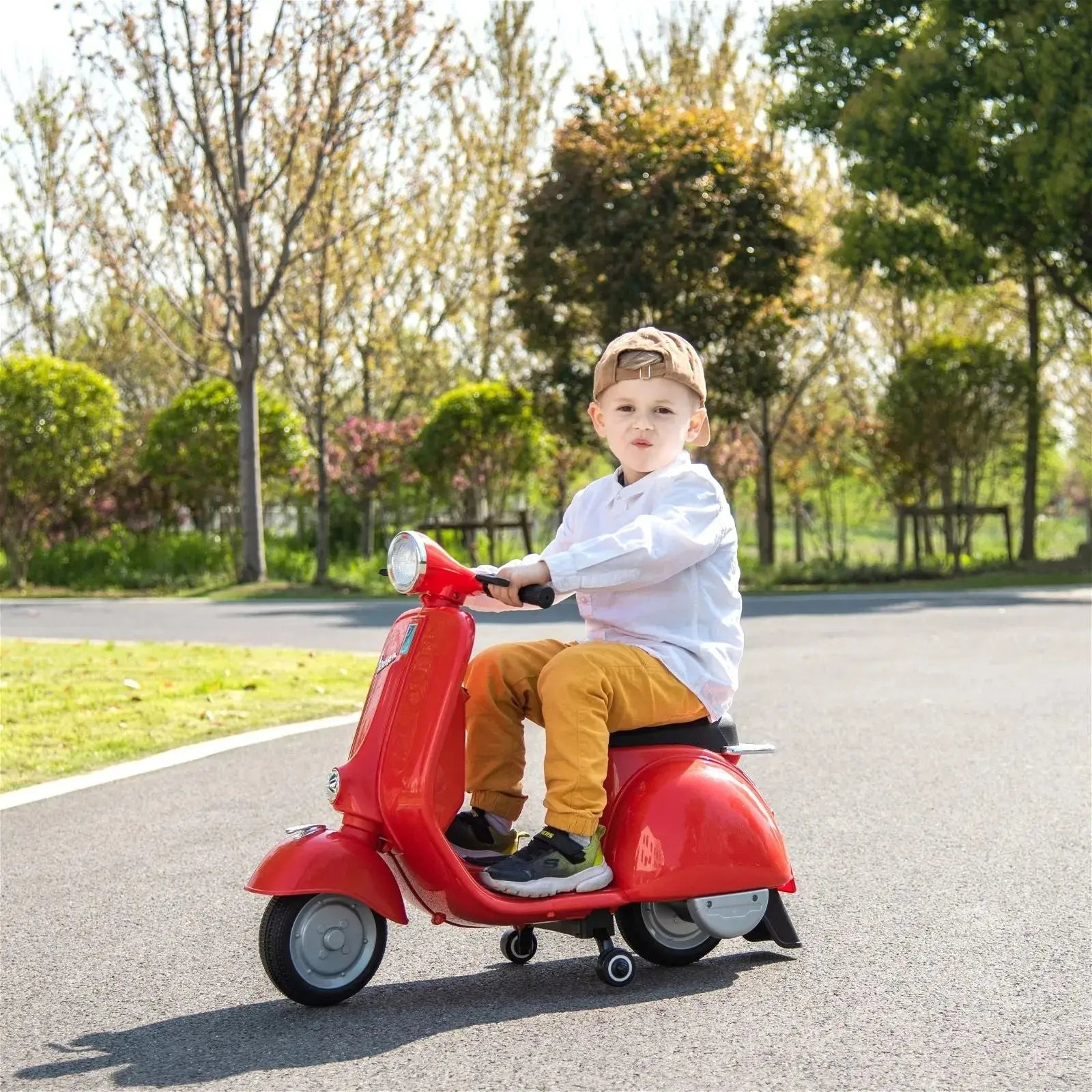 peg perego vespa scooter 12 volt 12V Kids' Vespa Electric Ride-On Scooter – Freddo Toys