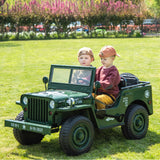 24V Freddo Military Willy Jeep 3 Seater Electric Ride on - Freddo Toys