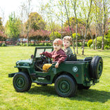 24V Freddo Military Willy Jeep 3 Seater Electric Ride on - Freddo Toys