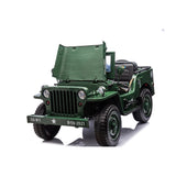 24V Freddo Military Willy Jeep 3 Seater Electric Ride on - Freddo Toys