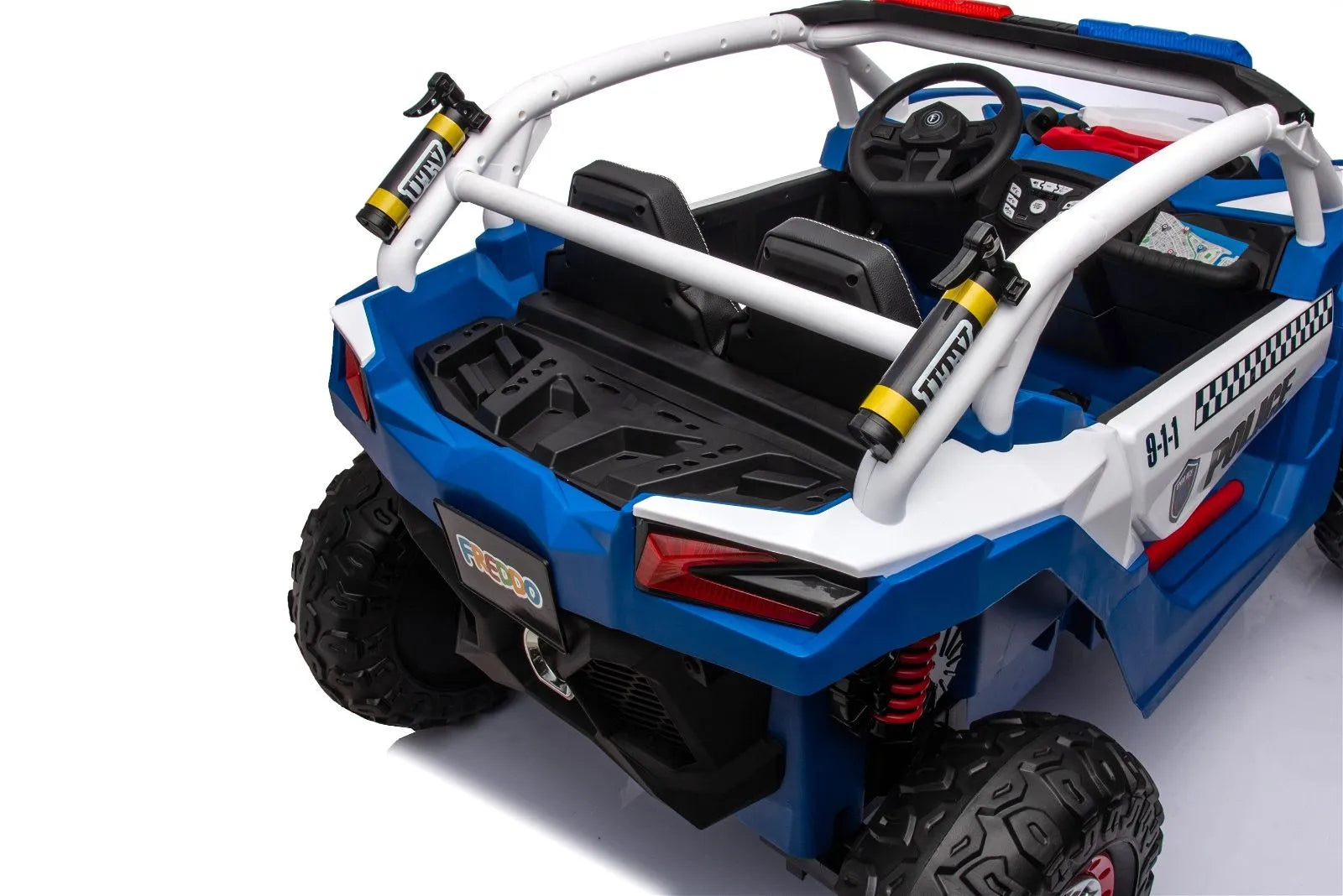 24V Freddo Storm Police Car Toy 2-Seater with Lights & Sirens – Freddo Toys