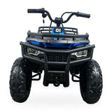 24V Freddo Pioneer Kids Electric ATV with Brushless Motor, Air Tires & Suspension - Blue