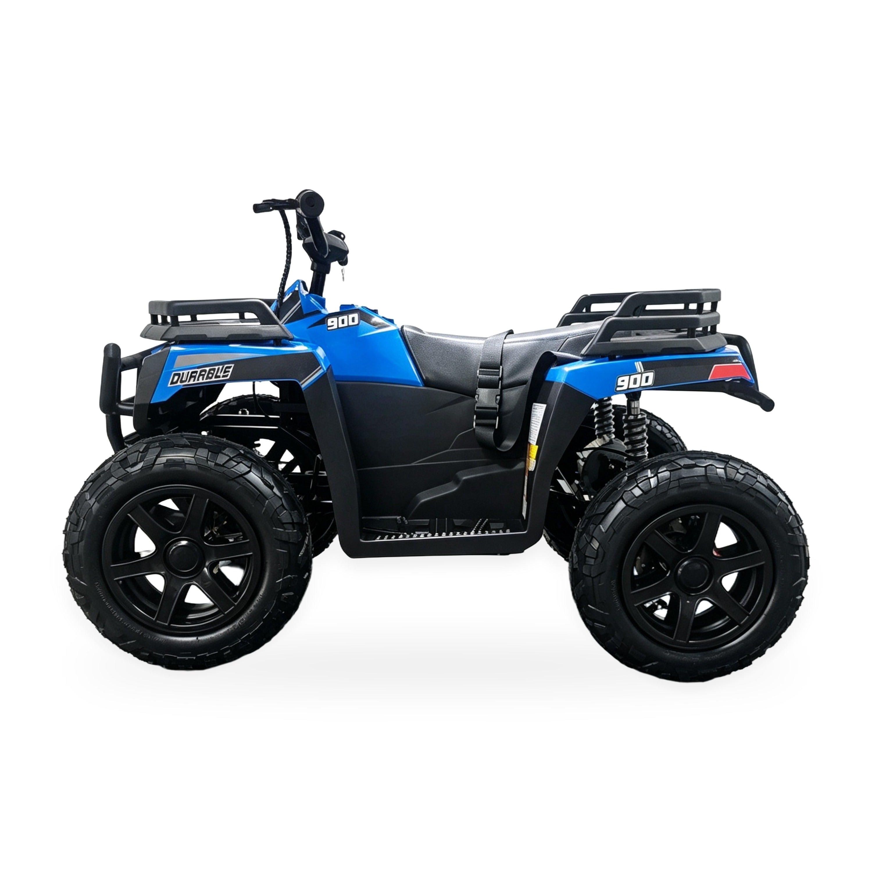 24V Freddo Pioneer Kids Electric ATV with Brushless Motor, Air Tires & Suspension - Blue
