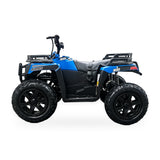 24V Freddo Pioneer Kids Electric ATV with Brushless Motor, Air Tires & Suspension - Blue
