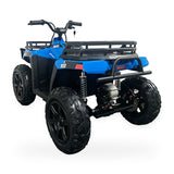 24V Freddo Pioneer Kids Electric ATV with Brushless Motor, Air Tires & Suspension - Blue