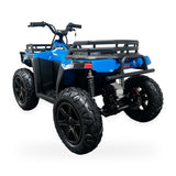 24V Freddo Pioneer Kids Electric ATV with Brushless Motor, Air Tires & Suspension - Blue