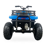 24V Freddo Pioneer Kids Electric ATV with Brushless Motor, Air Tires & Suspension - Blue
