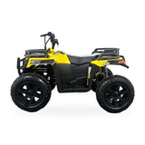 24V Freddo Pioneer Kids Electric ATV with Brushless Motor, Air Tires & Suspension - Yellow