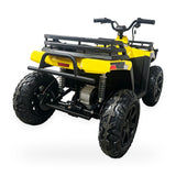 24V Freddo Pioneer Kids Electric ATV with Brushless Motor, Air Tires & Suspension - Yellow