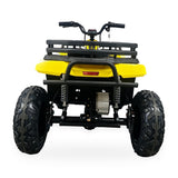 24V Freddo Pioneer Kids Electric ATV with Brushless Motor, Air Tires & Suspension - Yellow