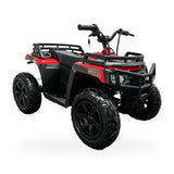 24V Freddo Pioneer Kids Electric ATV with Brushless Motor, Air Tires & Suspension - Red
