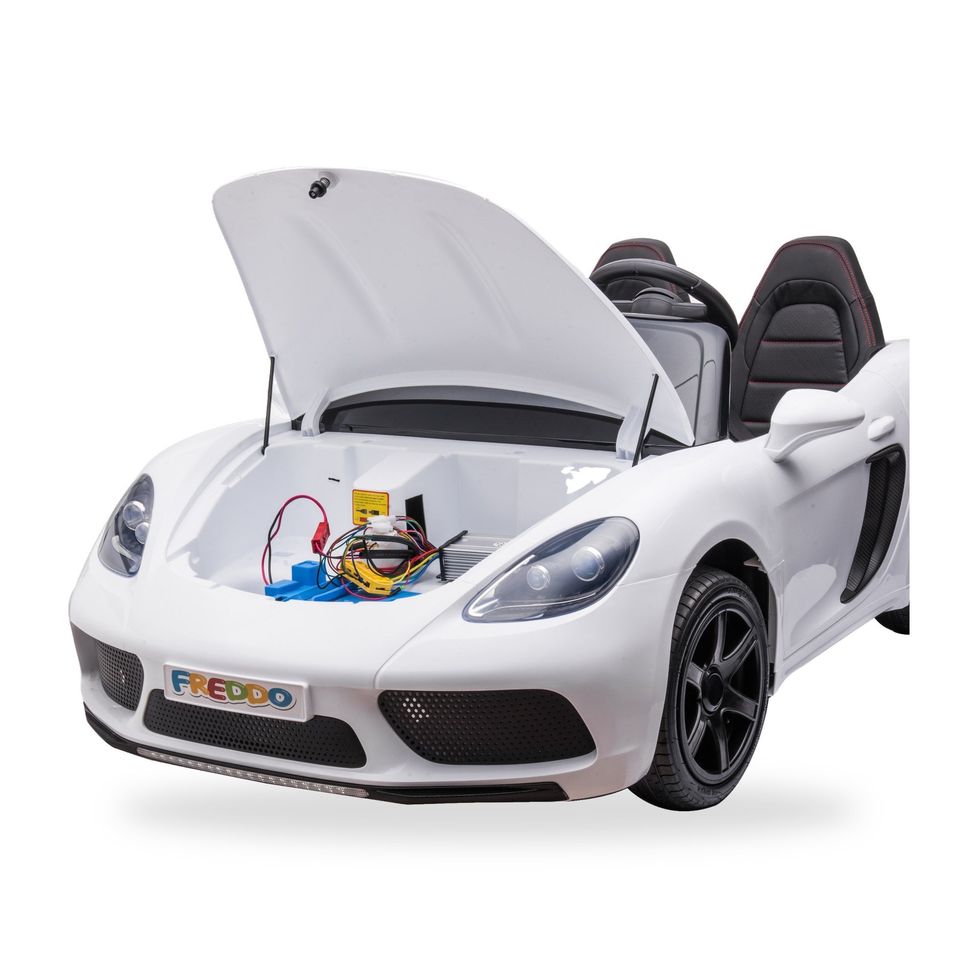 24V Freddo Viper XXL 2-Seater Ride-On Car for Kids & Adults with Brushless Motor - White